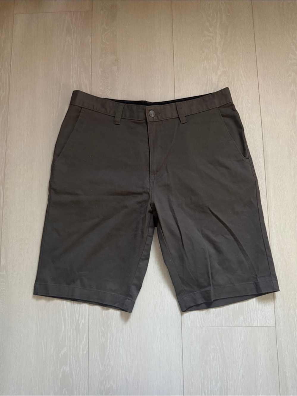 Volcom Men's Chocolate Brown Flat-Front Shorts